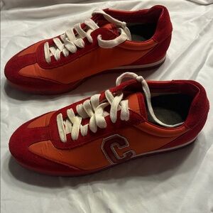 Coach Red Low-Top Sneakers